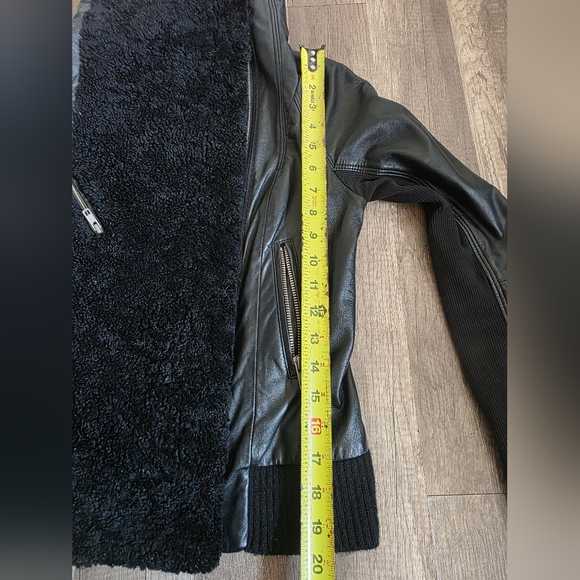 YIGAL AZROUEL CUT25 Black Grunge Designer Leather Moto Jacket Sherling - Picture 10 of 16